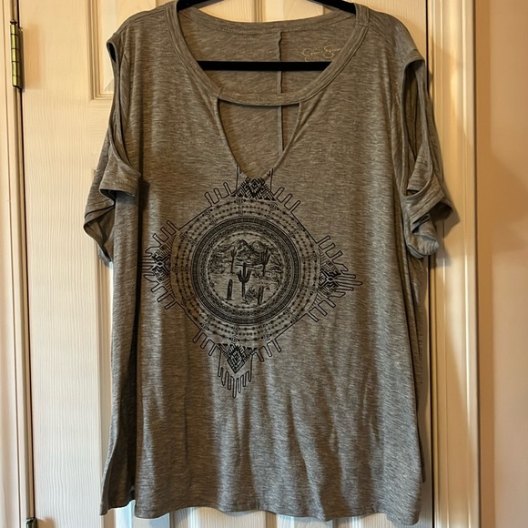 Jessica Simpson western top 3X - Picture 1 of 5